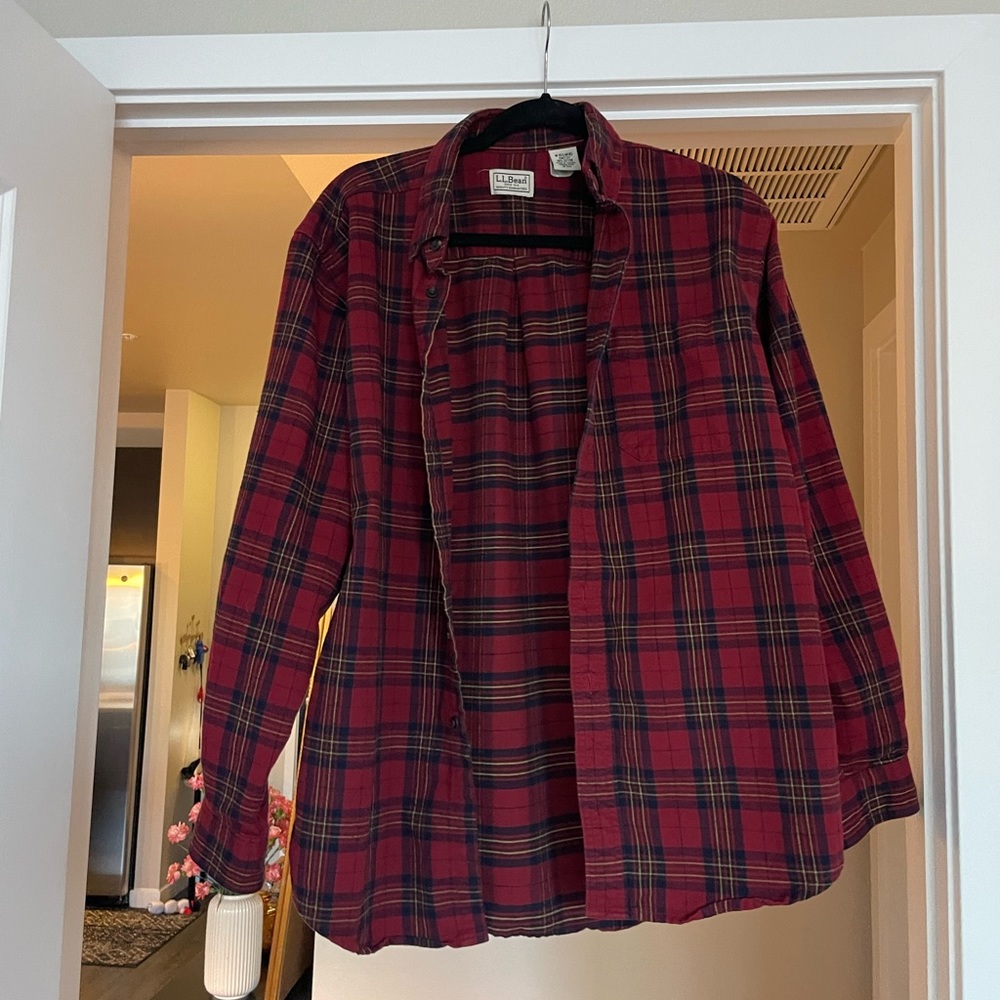 LL Bean Red Flannel